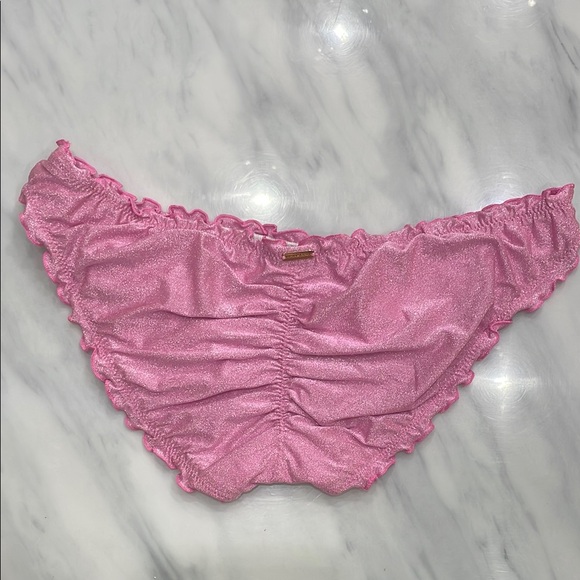 NWOT Victoria Pink Ruffled Bikini - Picture 9 of 11